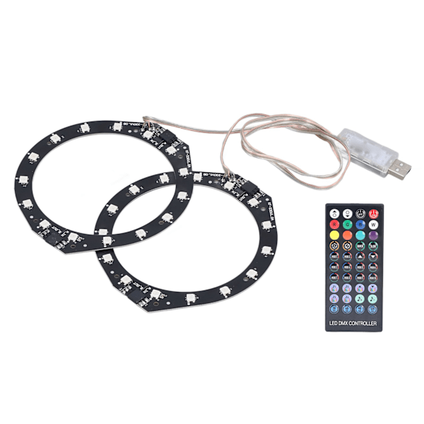 RGB LED-lysring Bluetooth Sync Music 400 Effects 8 farger LED-tapelys med appkontroll for PS5-konsoll