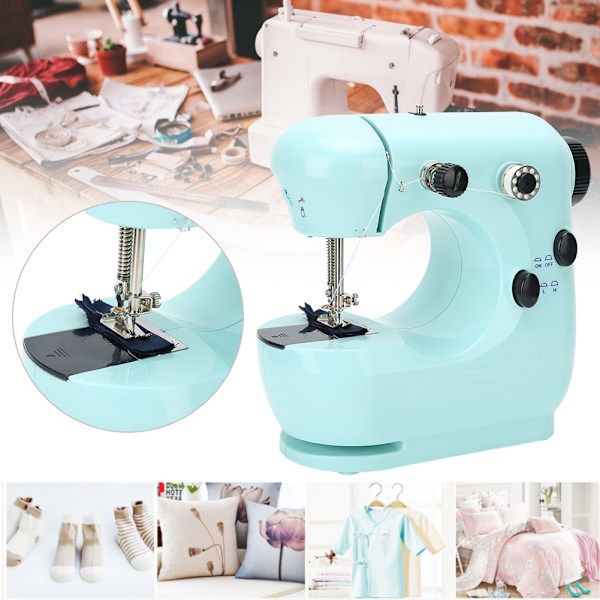 Bärbar bords symaskin lagning multifunktionell hem DIY broderi verktyg 100‑240VUS plugg