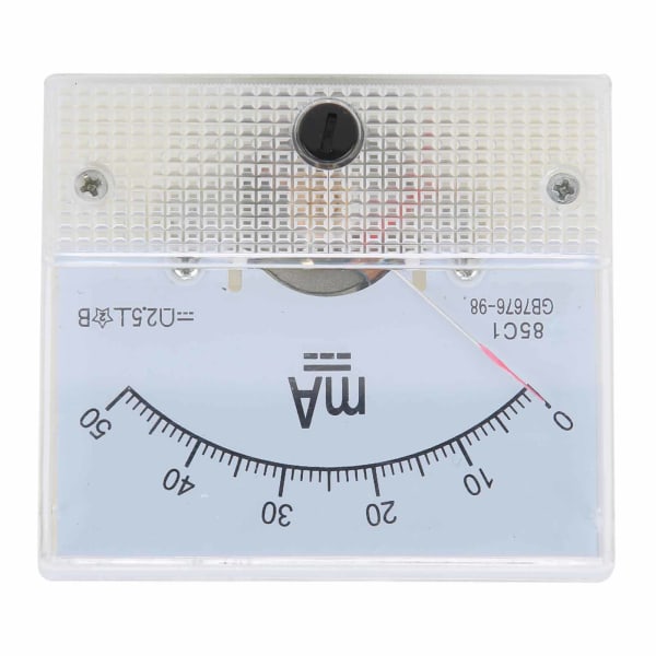 Pointer Amperemeter DC Strøm Panel Meter Høj nøjagtighed måleinstrument 85C1 DC 0~50MA