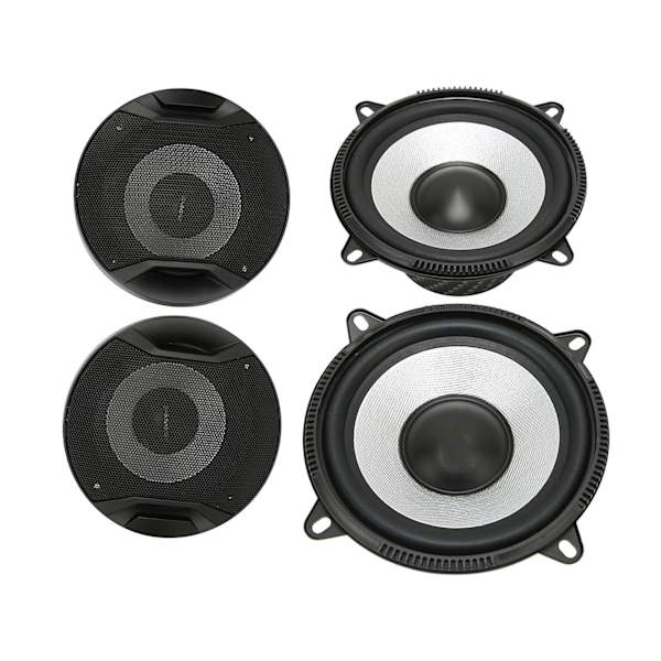 4 st koaxiala billjudhögtalare 150W diskant och bas stereo 5 tum koaxiala billjudhögtalare för bilstereoljudsystem