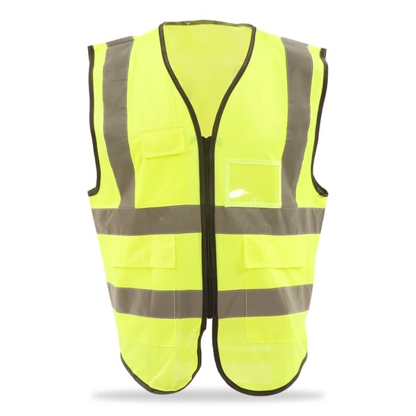 Reflekterende sikkerhetsvest Høy synlighet Polyester Arbeidstøy med lomme for arbeider ingeniør XL