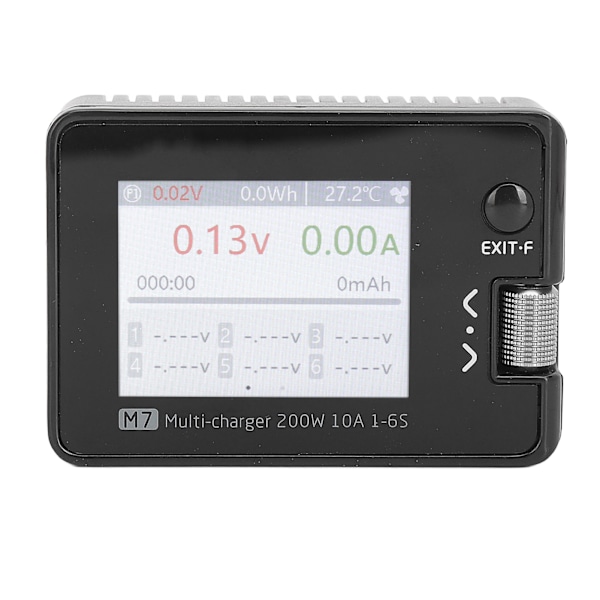 200W 10A RC LiPo-lader LiPo-batteribalanselader RC-bilflybåtbatteriladerutlader Svart