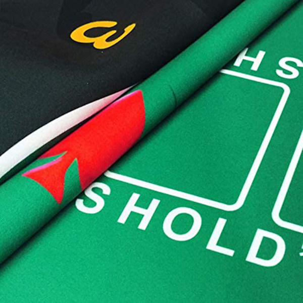 Kätevä kumipintainen pokeripöytä, pöytäpinnan melunvaimennus, pokeripöydän asettelu korttipeleihin
