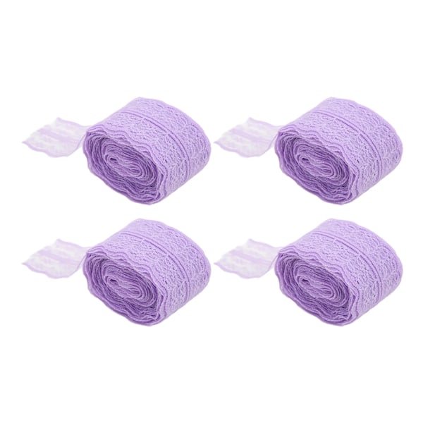 4 stk. blondebånd i nylon, retro DIY dekorative tilbehør til gaveindpakning, lilla