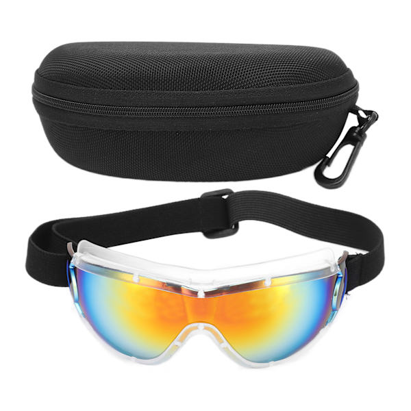 Barn Goggles Anti Splash UV-skydd Barn Skyddsgoggles med Förvaringslåda för Barn Vit Ram Imitation Röd Film