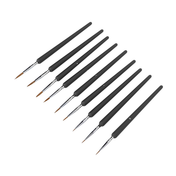 9 st Nail Art Borste Set Liner Striping Borstar Detaljer Målarpensel för Nagelsalong Hem DIY