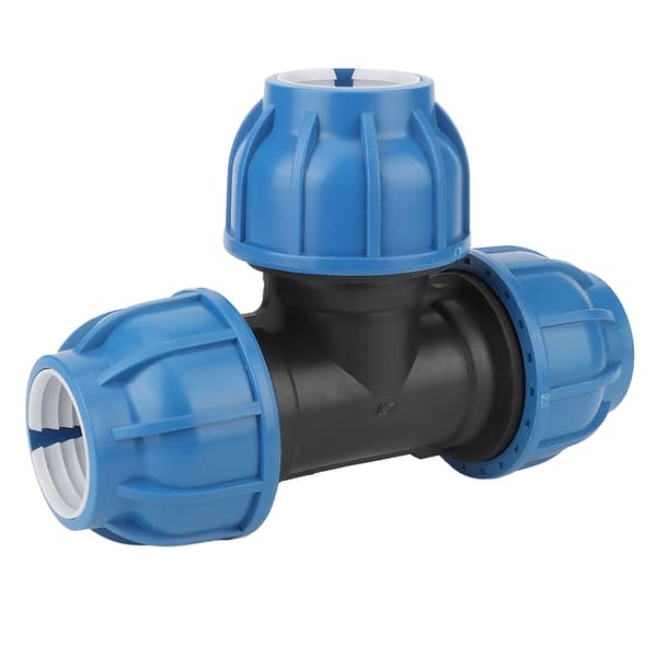 PE Plast Vandrørsfittings Tilbehør 50 mm T-stykke til rørforbindelse