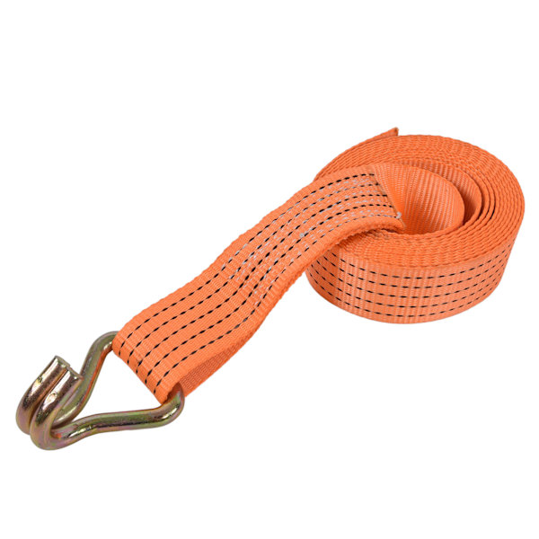 Spännband med spärrhake 50 mm bred polyester med dubbel J-krok för bil last bagage 3 meter (9,8 fot)