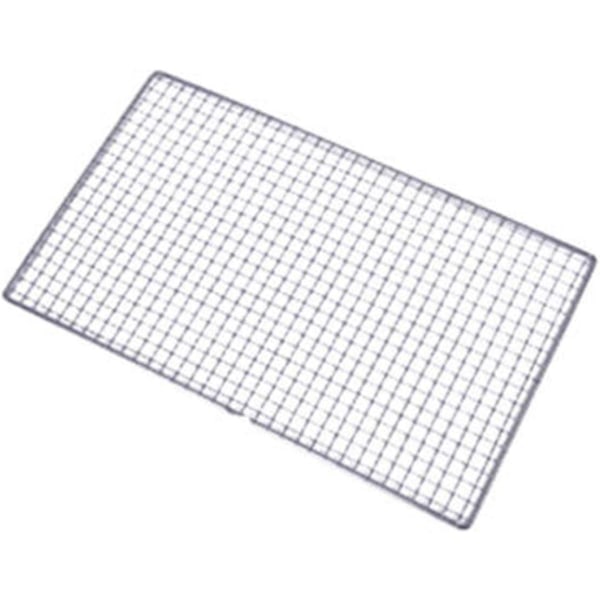 2 stk. Rustfrit Stål BBQ Grillmåtter Kulbagegitter 25x40cm Udendørs Picnic Madlavningstilbehør