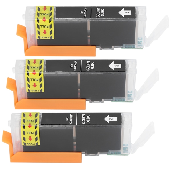 3 stk. blækpatron 13 ml printer farverig kasse erstatning til Canon PIXMA inkjetprintere sort