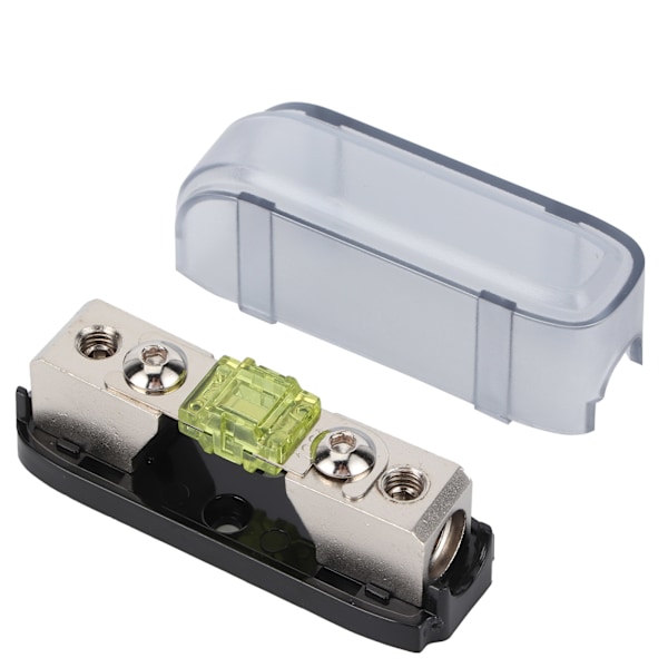 Stereo Audio Sikringsholder Enkeltveis AGU Sikringsboks Fordelingsblokk for Bil Båt RV Gul 100A