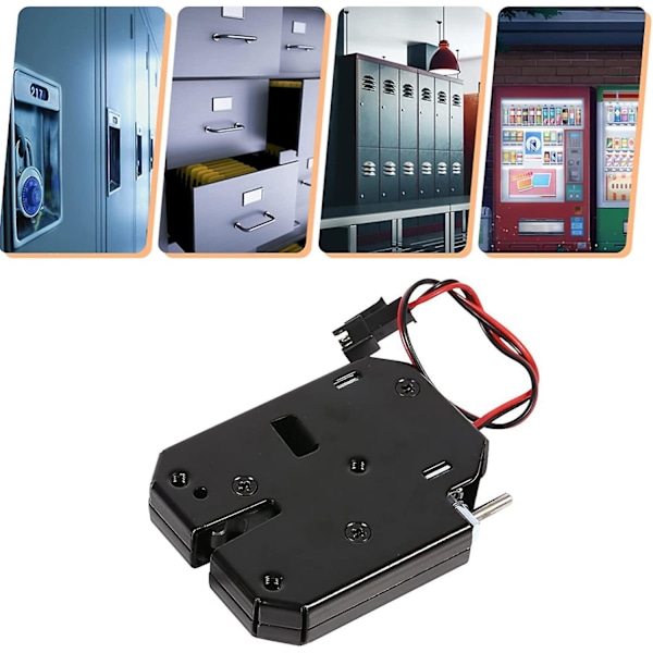 Elektriskt Lås Mini 12V 2A Elektromagnetiskt Lås för Lådor Skåp Smart Kolstål Svart Spärr för Låssäkerhetssystem