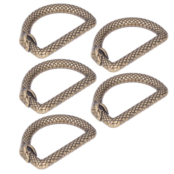 5 stk D-ringer sinklegering solid slitesterk multifunksjonell bred applikasjon metall D-ringer for veske ryggsekk belte bronse
