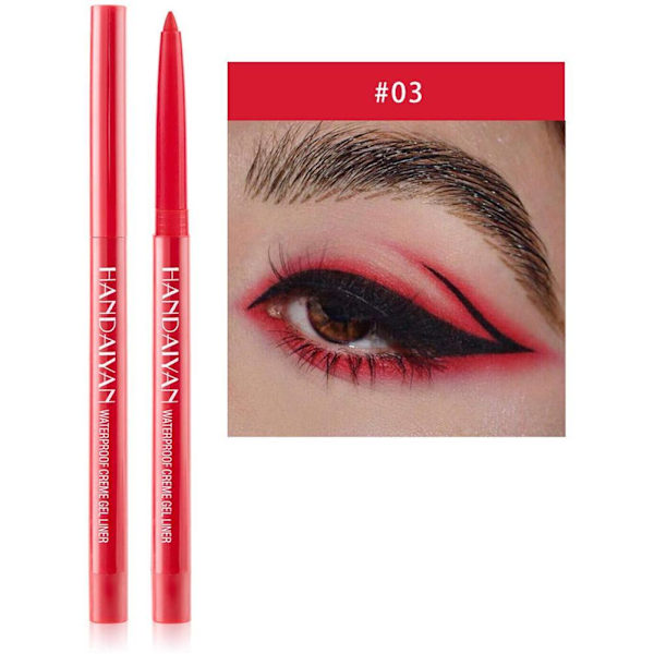 6st Färgad Eyeliner Set Vattentät Eyeliner Långvarig Eye Liner Pen Set
