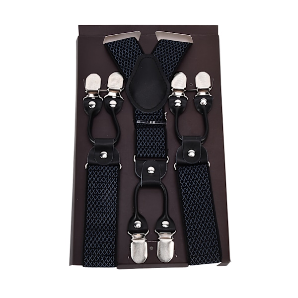 Herr Suspender Stark Fixering Justerbar Vacker Praktisk Fashionable Metallklämma Bred Suspender för Fester