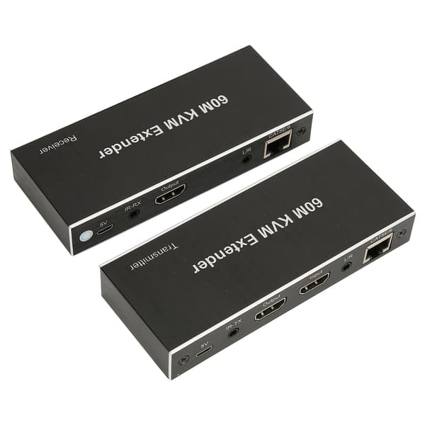 60m KVM-forlænger Multifunktionel 1080P 60Hz HD Multimedia Interface KVM USB-forlænger til TV DVD-afspiller PC 100‑240V