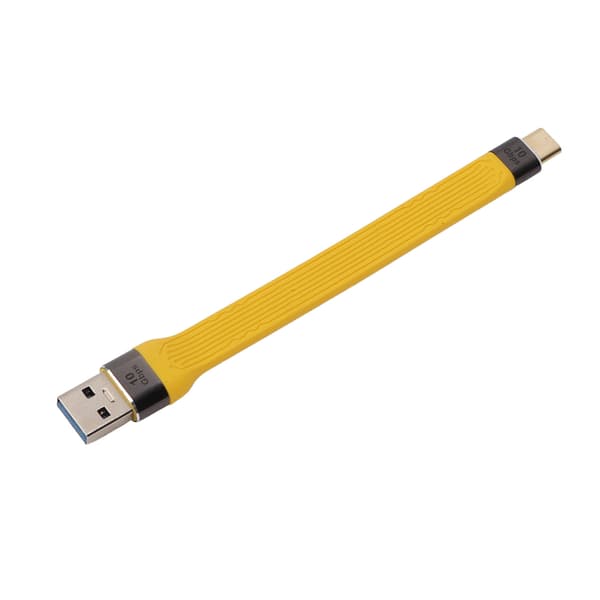 Kort USB A till USB C-kabel Bärbar Liten FPC Flexibel Kabel PD 100w 5A 10Gbps Snabbladdande Kort USB C-kabel