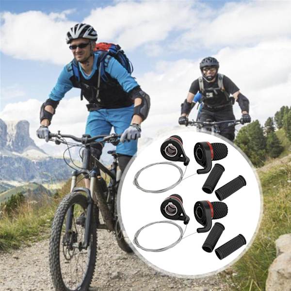 2 par utomhus mountainbike cykel hastighetsväxling Växellådshandtag vridet grepp