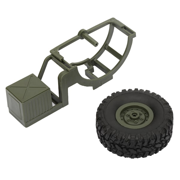 RC-autojen koriste-osat vararengas sopii WPL B36 B-36 B36K B36KIT 1:16 Military RC -kuorma-autolle/autolle
