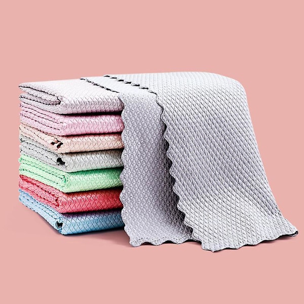 Ränderfria Mikrofiber Rengöringsdukar för Glas - 8-pack