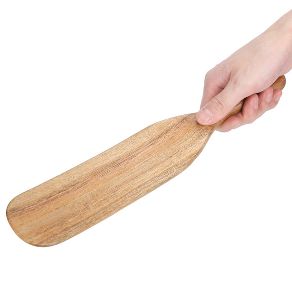 Teak Spatel Hjemmelavet mad Fødevarekvalitet Træ Friturespade Køkkengrej til køkkenartikler 33,5x6,5cm