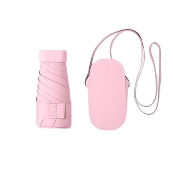 Sammenleggbare miniparaplyer Lette solbeskyttelsesparaplyer Bursdagsgave powder