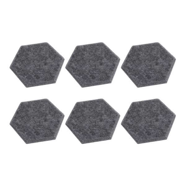12 st Hexagonala Akustikpaneler Hög Densitet Ljudabsorberande Paneler Ljudisolerade Snedställda Kantväggpaneler 14x12x7cm Mörkgrå