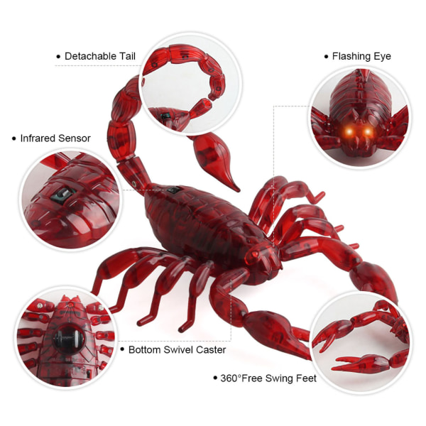 Infraröd fjärrkontroll Scorpion Model Toy RC Animal Julklapp till barn