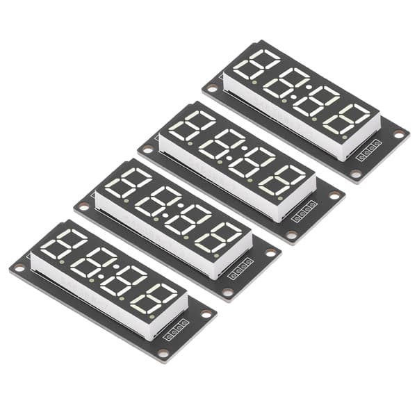 4 sæt 4-cifret digitalt rør LED-displaykort 7 segmenter urmodul TM1637 0,56 tommer hvid MRA041B