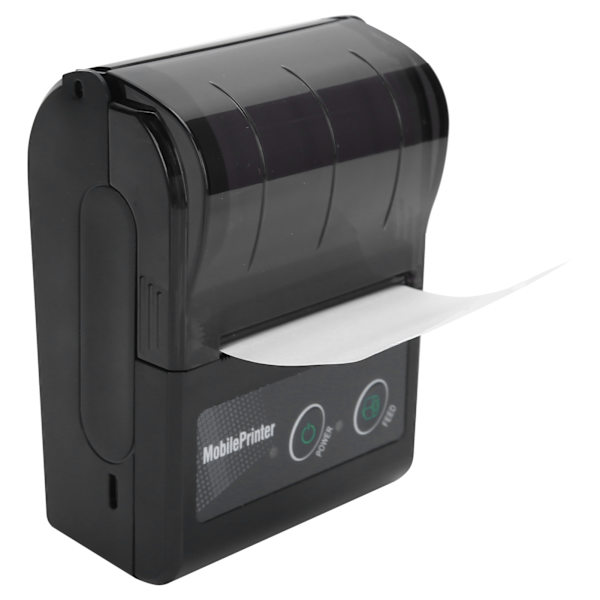 Bærbar Bluetooth termisk kvitteringsprinter billet pass regning mini etiketmaskine 100‑240VEU stik