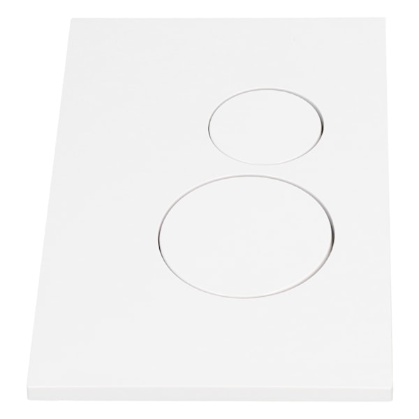 Toalett Vatten Tank Panel Vit ABS Fyrkantig Rund Knapp Dubbelspolning Panel med Dolda Kolumner