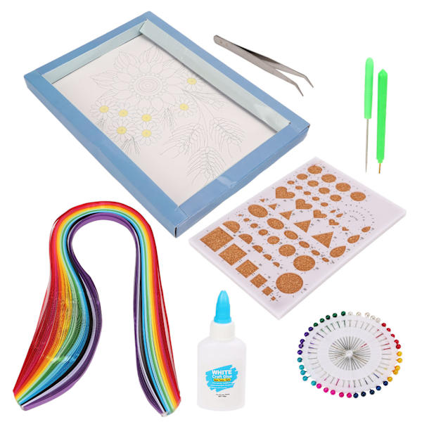Papper Quilling Kits Rullpapper Quilling Papper Målning Färgat Papper Strip Verktyg Set DIY Hantverk Handgjord Set