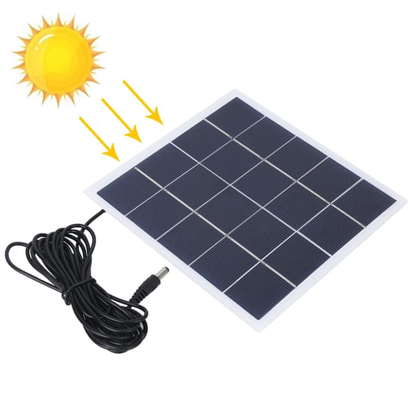 Udendørs bærbar 4W 5V polykrystal solcellepanel lamineret plade med DC-interface opladning 3.7V batteri havelampe