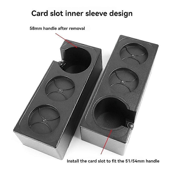 Espressomaskine Pulverholder, Kaffeopbevaringsholder, Sort