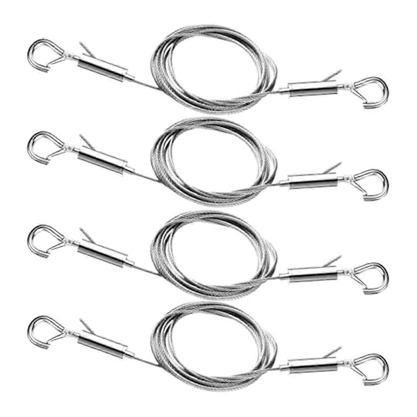 4 STK Justerbart Bildeoppheng Wire Kit, 1 m og 2 m