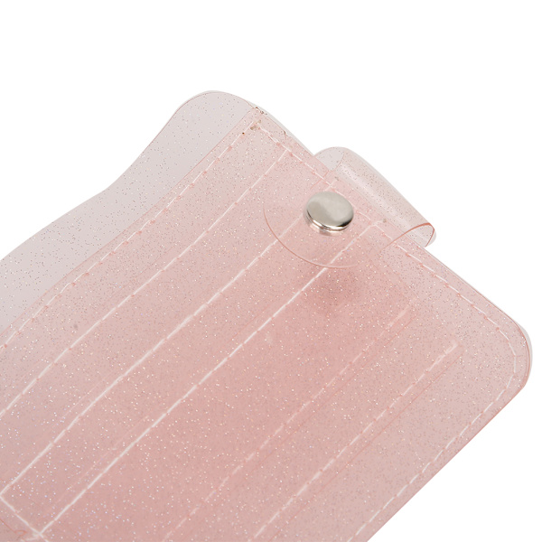 Bärbar Mini Transparent Myntväska Hängande Halsväska PVC-kortförvaringshållare Orange