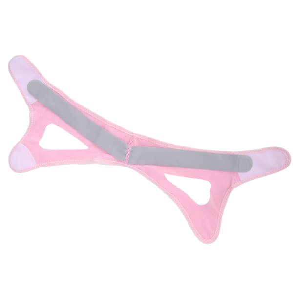 Forhindre munnpusting ansiktslankende stropp dobbelthake-reduserende V-ansiktslankende belte (rosa)L