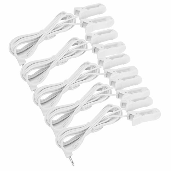 5 stk. 2,5 mm øreclips elektrode ledning til digital TENS massage maskine