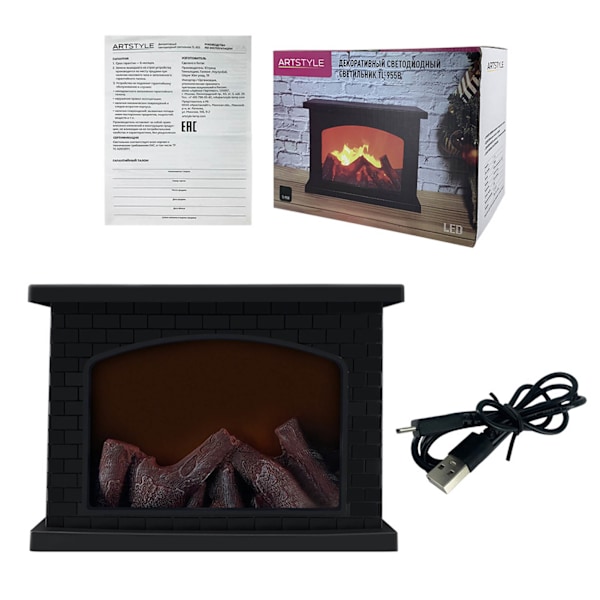 LED Simuleret Pejs Lys Retro Jul Elektrisk Pejs Lampe til Stue Gårdhave Balkon Park 789 Simuleret Carbon Flame