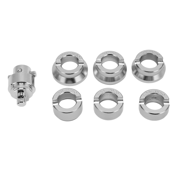 5538 Watch Case Åpner Dies Kit Rustfritt stål 6 forskjellige størrelser Watch Back Cover Remover Tool med oppbevaringsveske