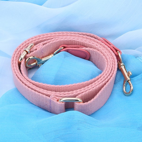 Handgjord DIY-bagagedelar Justerbar axelväska Läderrem för CBD065-066Rosa