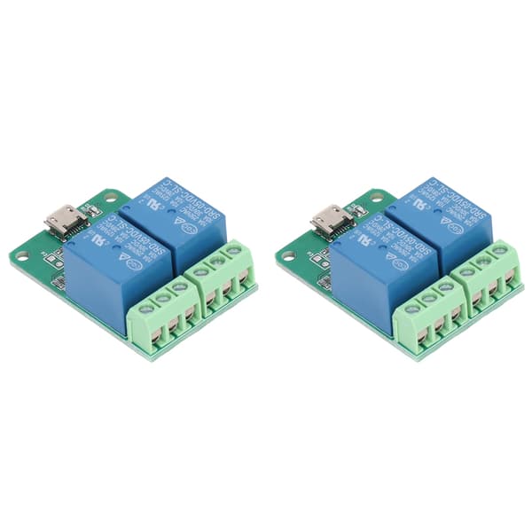 2 stk. relæmodul 2 kanaler 5V Plug and Play USB PC intelligent kontrol elektrisk relæ
