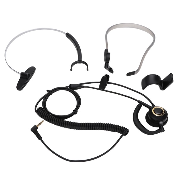 Call Center-headset med mikrofon bagmonteret støjreducerende kundeservice-headset 3,5 mm