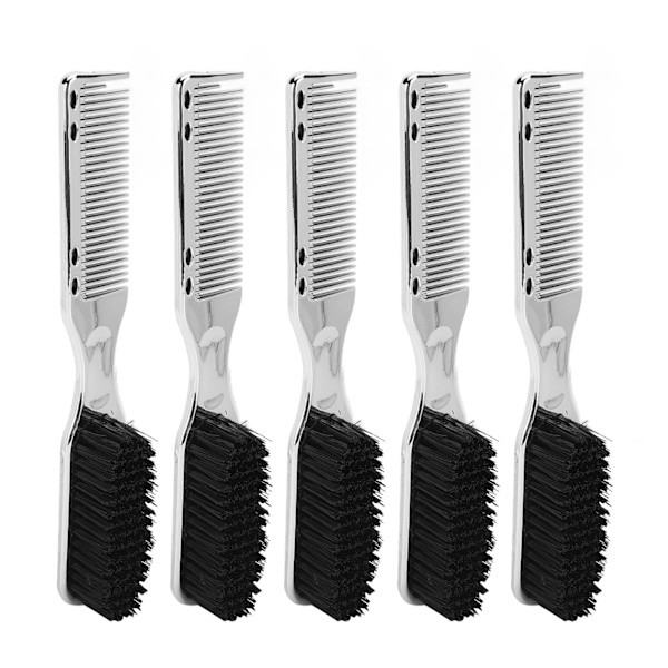 5kpl partakampa Hopeanvärinen ABS Nylon Antistaattinen Silottava Miellyttävä Hiusten Muotoilu Set Koti Salon Beauty
