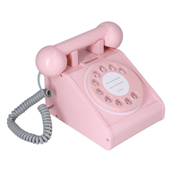 Børns simuleringstelefonlegetøj Retro interaktivt fastnettelefonlegetøjPink