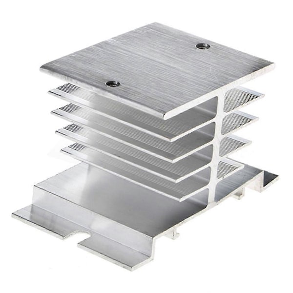 1 stk. Enkeltfaset Solid State Relæ SSR Køleplade Aluminium Dissipation Radiator
