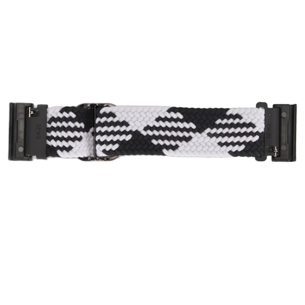 Nylon klokkearmbånd erstatning elastisk pustende vev justerbar 26mm spenne klokkebånd for Vertix 2 svart hvit