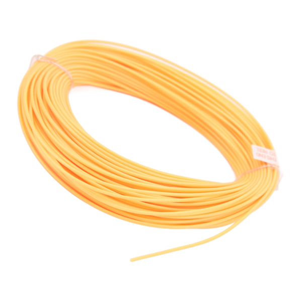 Flugfiske lina 30,5M 100FT vikt framåt PVC beläggning nylon orange flytande fiske lina för utomhus