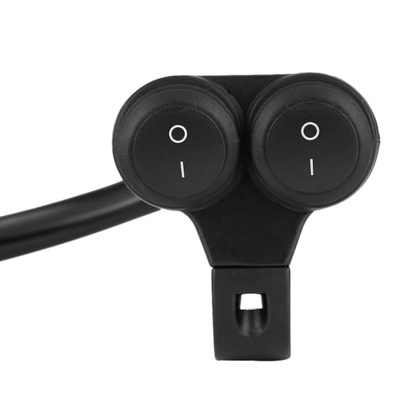 22mm Universal Motorsykkel Styrefrontlykt Brems Tåkelys Horn Dobbel Knapp Bryter Modell B