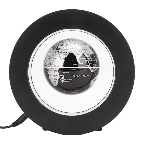 Magnetisk levitasjonsklode Innebygd LED-lys Magnetisk flytende globus Verdenskartpryd for kontorbord Hjem EU-plugg 100‑240V